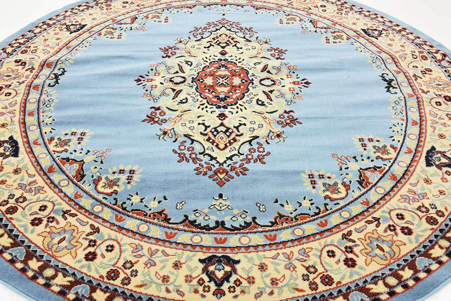 Traditional Light Blue Soft Area Rug