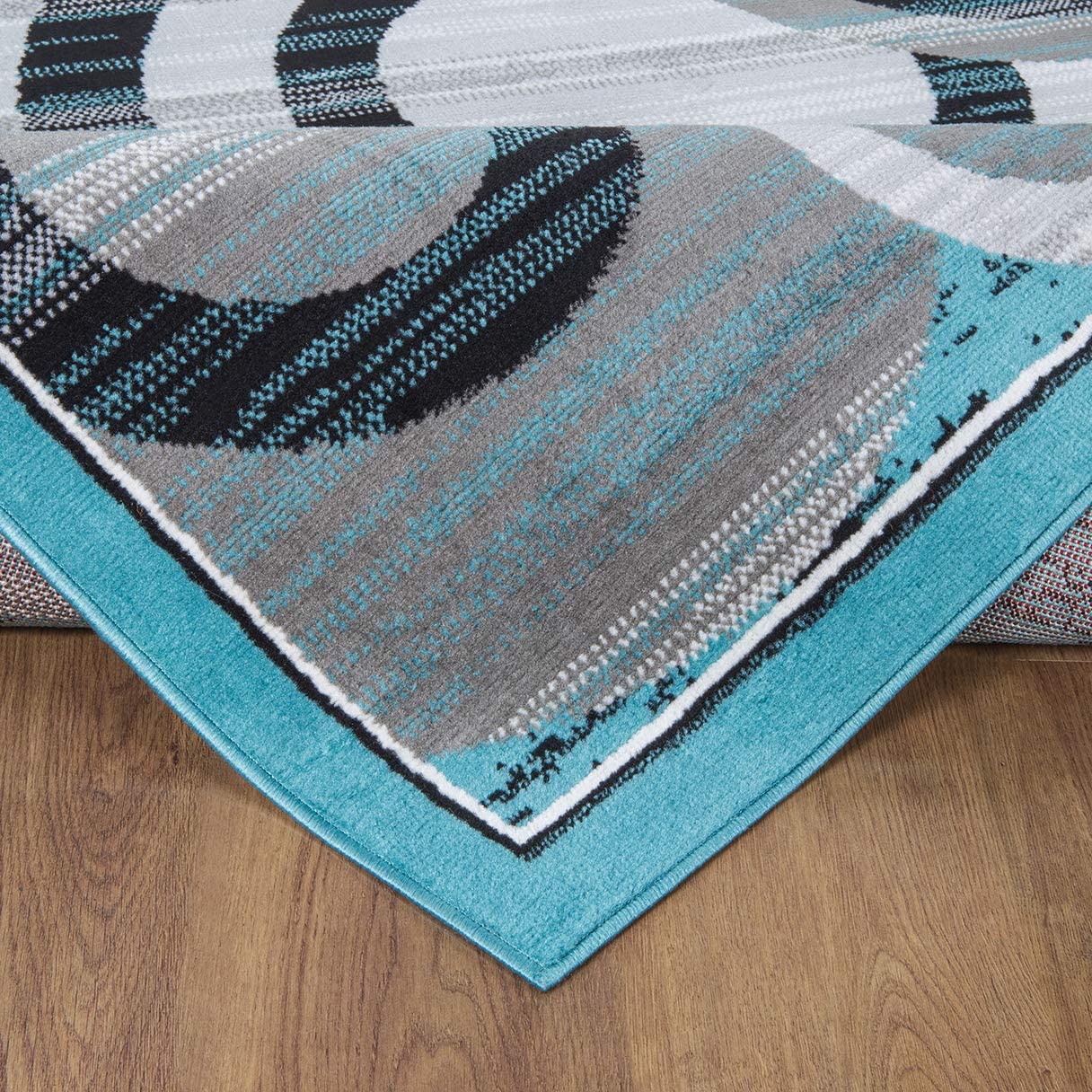 Kashan King Collection Galaxy Geometric Indoor Area Rug Blue/Gray