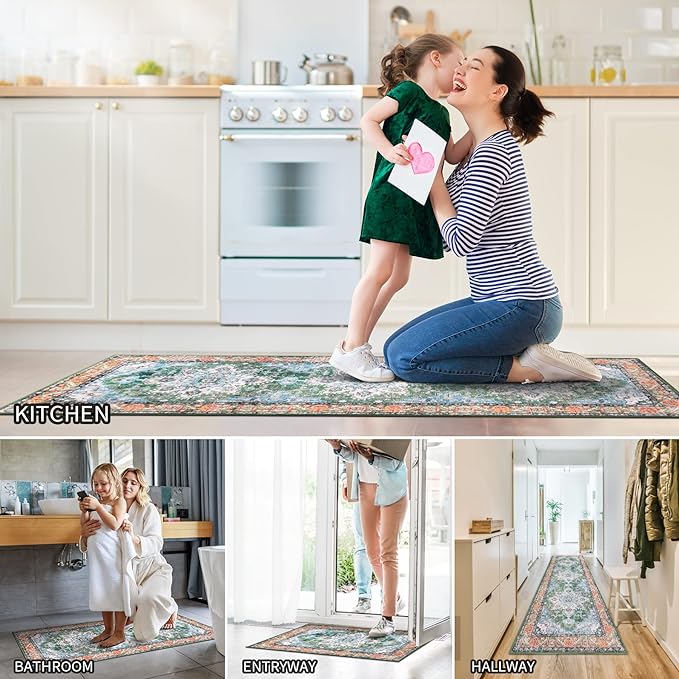 Sets of 3 Non Slip Machine Washable Entryway Rug