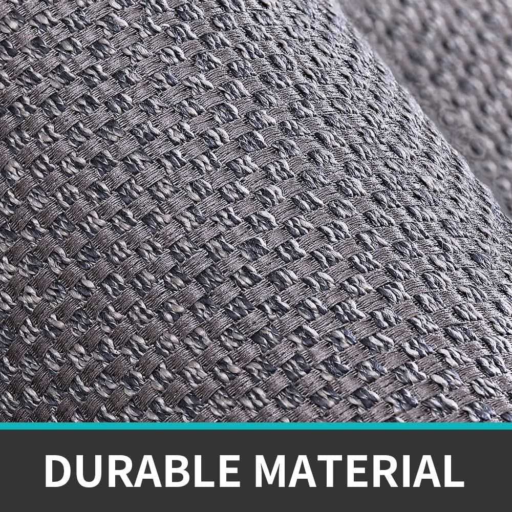 Non slip, washable, 2 PCS Woven Kitchen Rug Set of 2 - Khaki