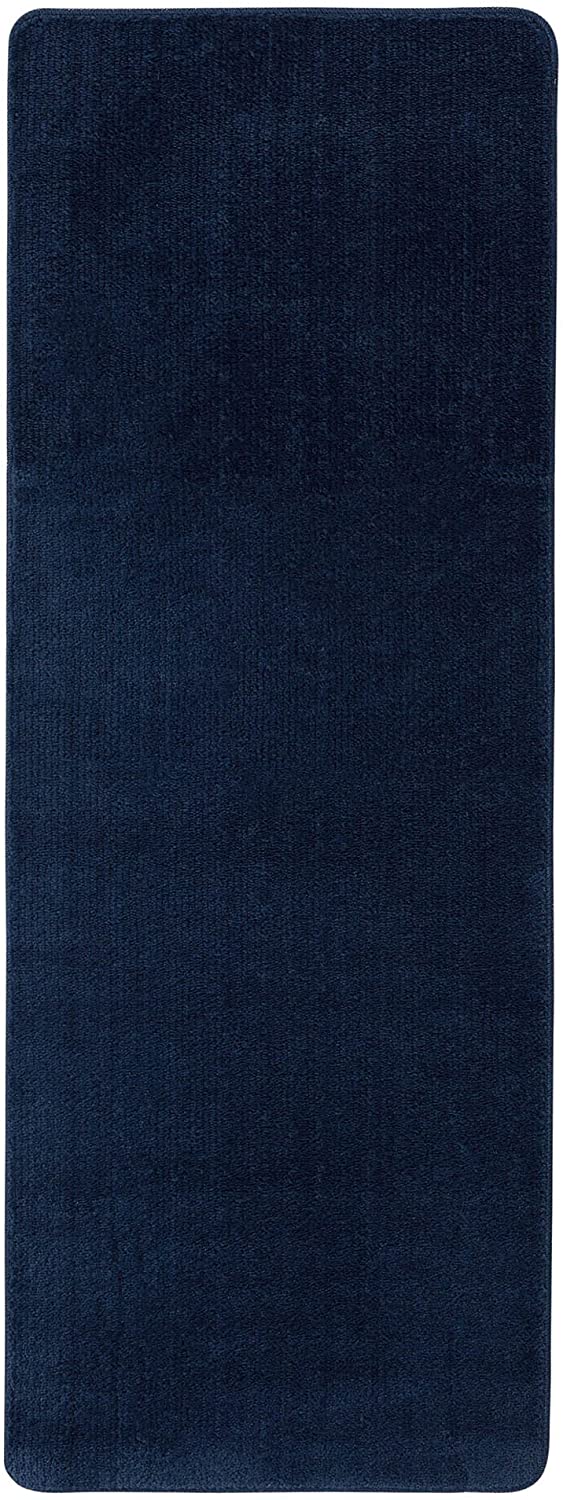 Softy Solid Non-Slip Kitchen/Bath Rug Navy