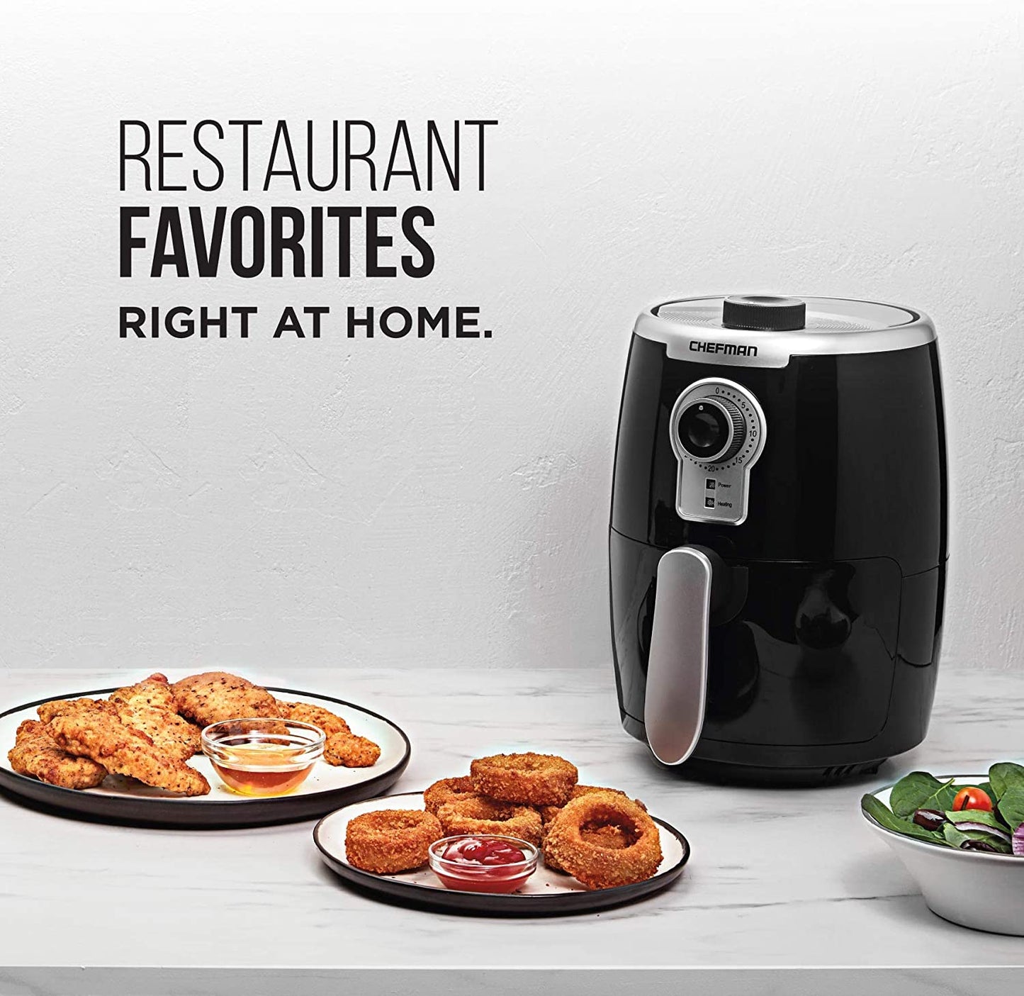 Black 2 Liter Air Fryer Temp Control