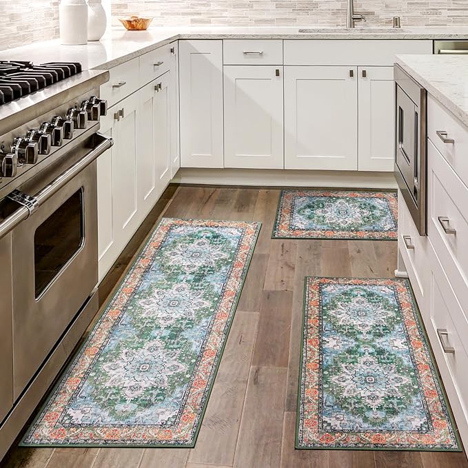 Sets of 3 Non Slip Machine Washable Entryway Rug
