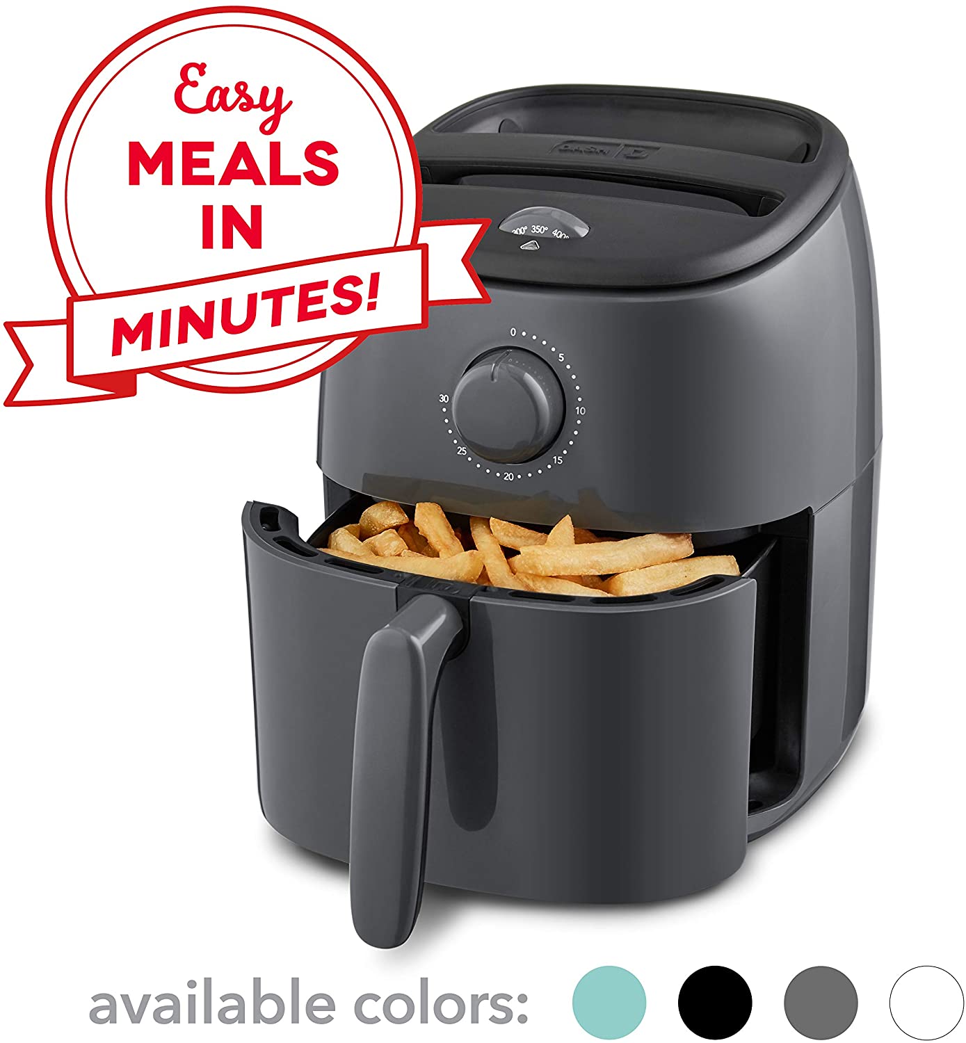 2.6 Qt Air Fryer 1000 watts, Oven Cooker W/ Temperature Control, Recipe Guide