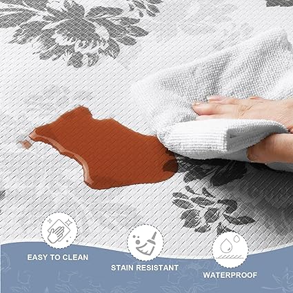 Set 2 Piece Cushioned Anti Fatigue Kitchen Mat Artistic, Rustic Kitchen Rugs and Mats No Skid Washable for Home, Waterproof Floor Comfort Mat PVC, 17" x 47" + 17" x 30"