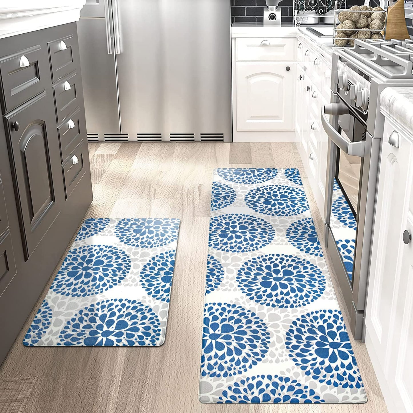 Kitchen Mats Cushioned Anti-Fatigue Floor Mat Waterproof [2 PCS]