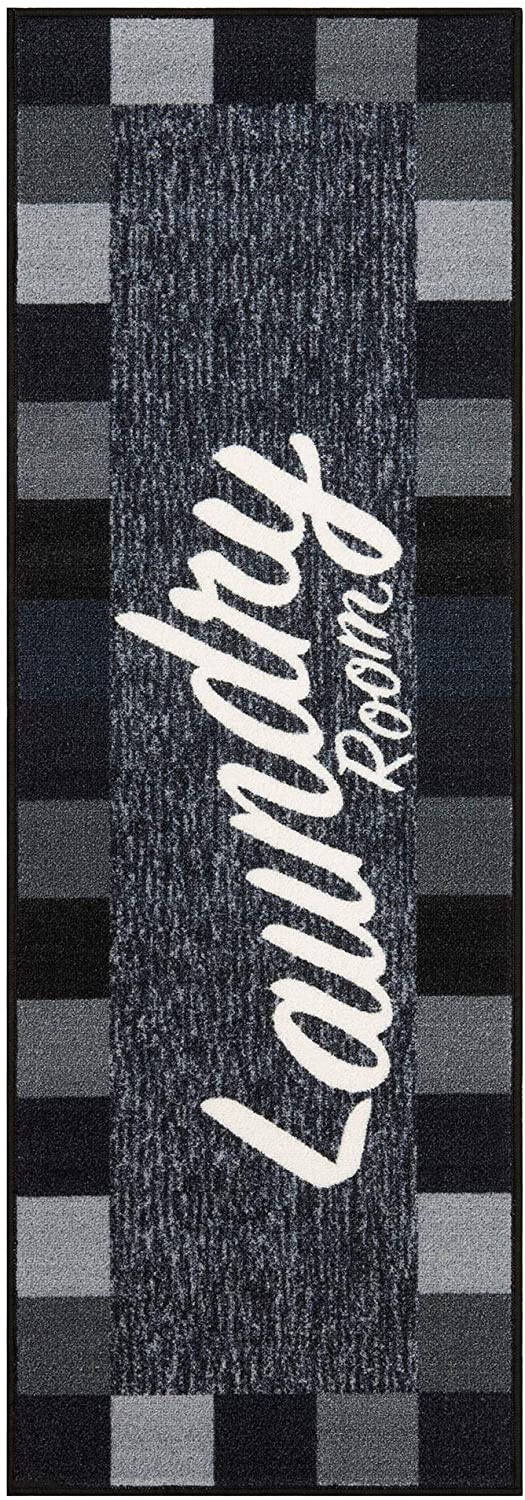 Laundry Mat Runner Rug, Black