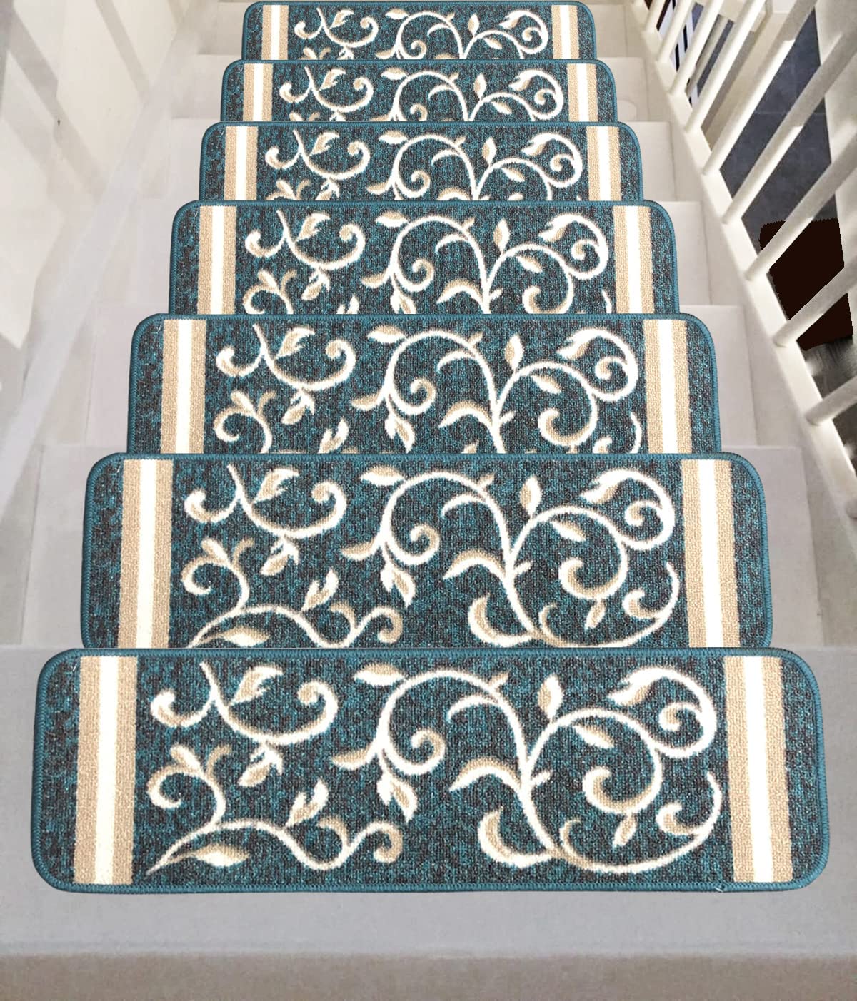 Non Slip Rubber Back  Kitchen Rug Anti Slip Stair Treads (Red, Runner (20" x 59"))