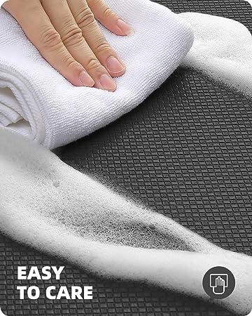 Cushioned Anti-Fatigue Kitchen Mat, Non Skid Waterproof Comfort Standing Kitchen Rugs and Mats, Memory Foam Kitchen mat, 17"x79", Black