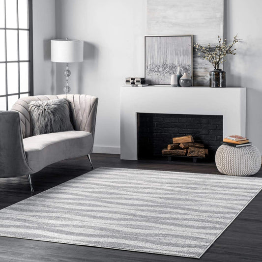 Contemporary Area Rug, Grey