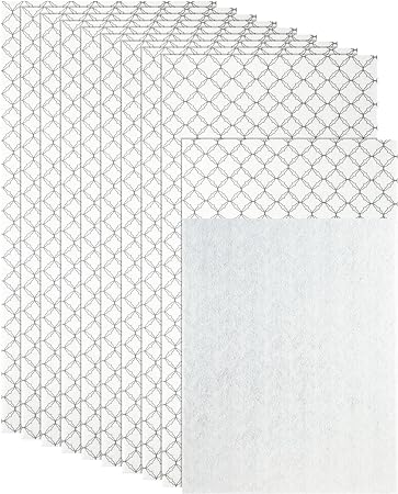 10 Pcs Absorbent Nonadhesive Refrigerator Liners, (Cool,12 x 24 Inch)