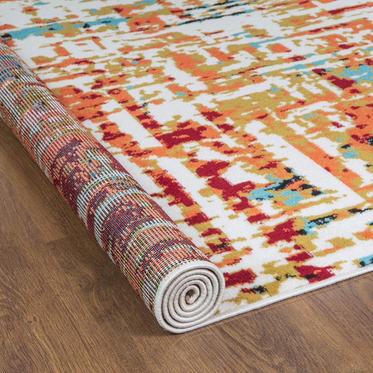 Pastel Collection Contemporary Indoor Area Rug Multicolor
