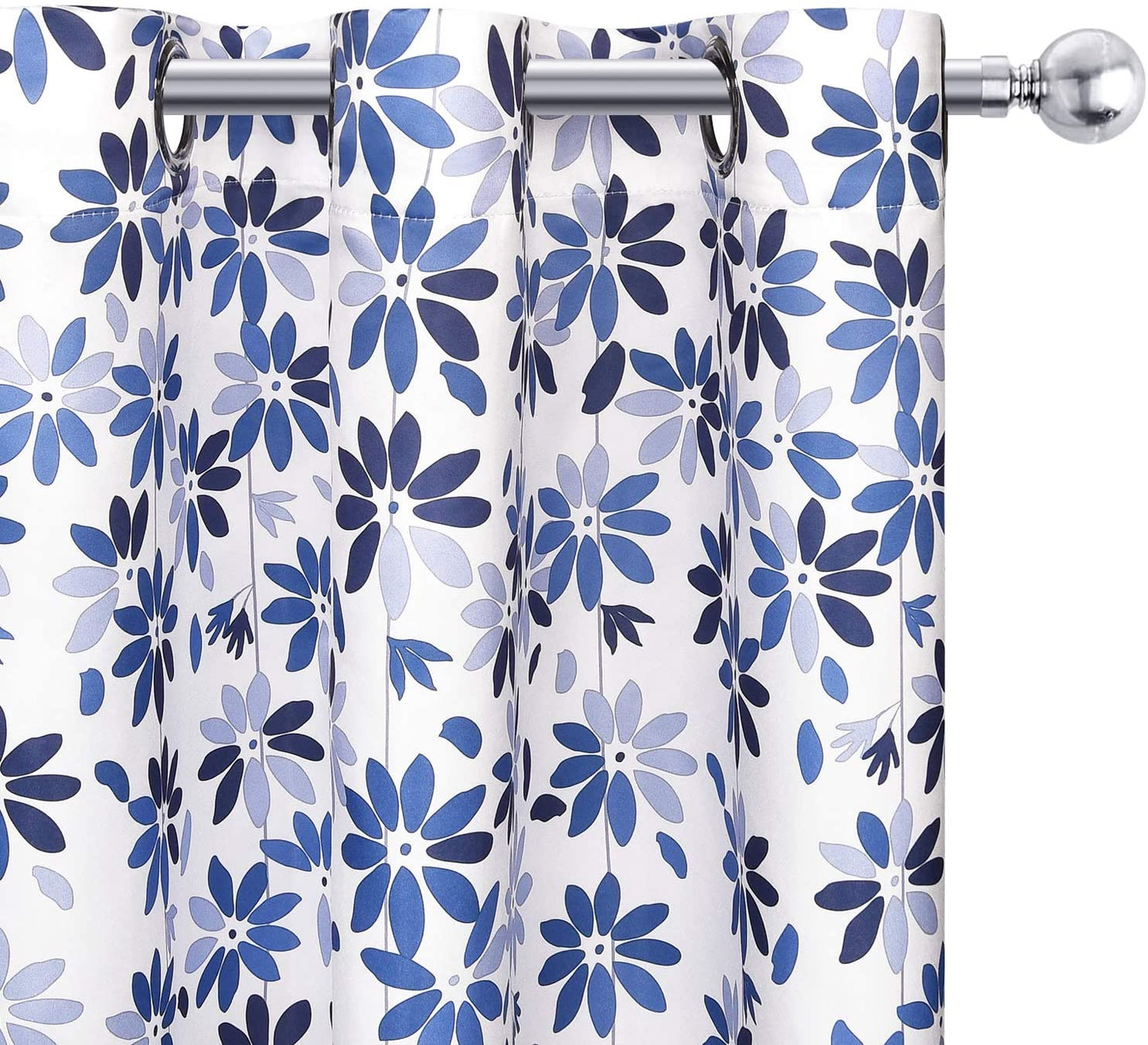 Flowers Window Curtain Floral Window Treatment Grommet Curtains