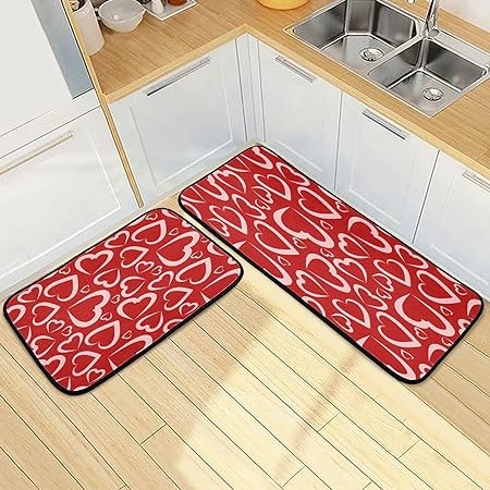 American Flag Fireworks Patriotic 4Th of July Non Slip Doormats Carpet Home Decor Set of 2