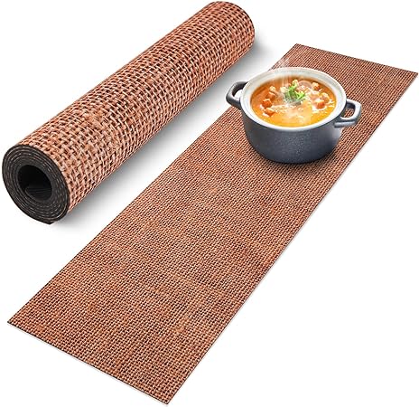 Heat Resistant Waterproof Trivet Table Runner Hot Plates Mat 12 X 40 Inch  (Black Line)