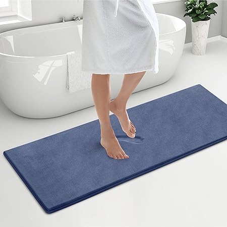 Luxurious Memory Foam Bath Absorbent Machine-Washable Mat, 17 x 24 inches,