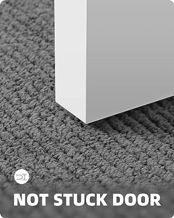 20"x32" Dark Grey Front Inside Absorbent Floor Mat, Non Slip Washable Entryway Rug