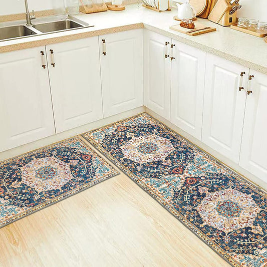 Set of 2 Non-Slip Bohemian Kitchen Runner Rug 63*19.7/31.5*19.7