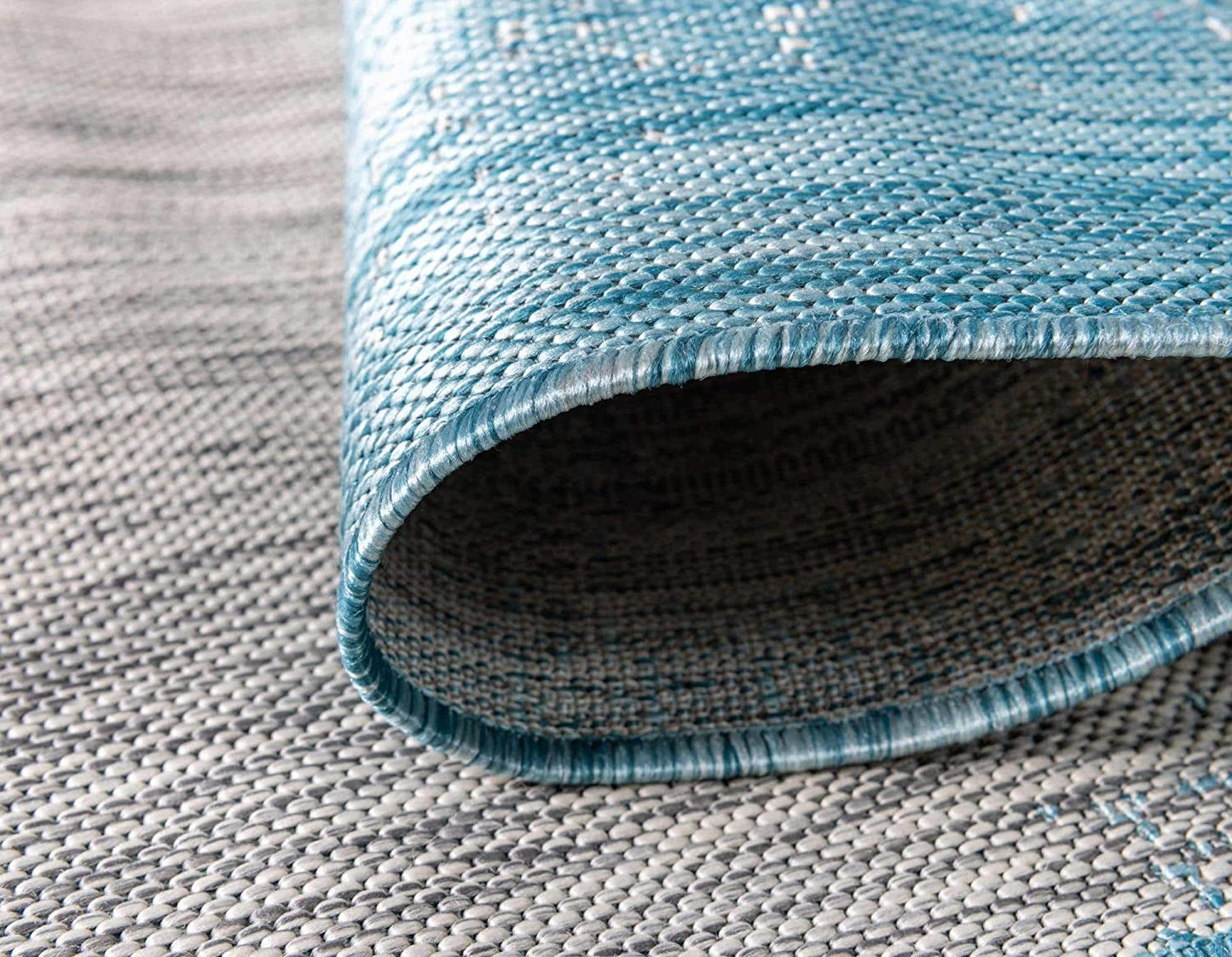 Outdoor Modern Collection Distressed Gradient Transitional Light Aqua