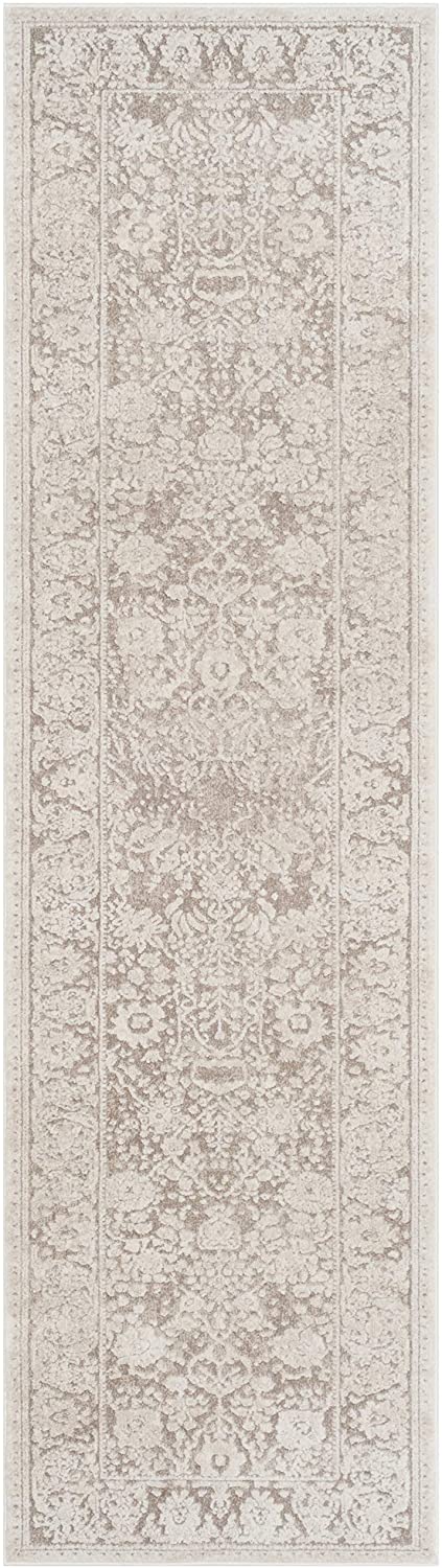 Reflection Collection Vintage Distressed Soft Area Rug Beige / Cream