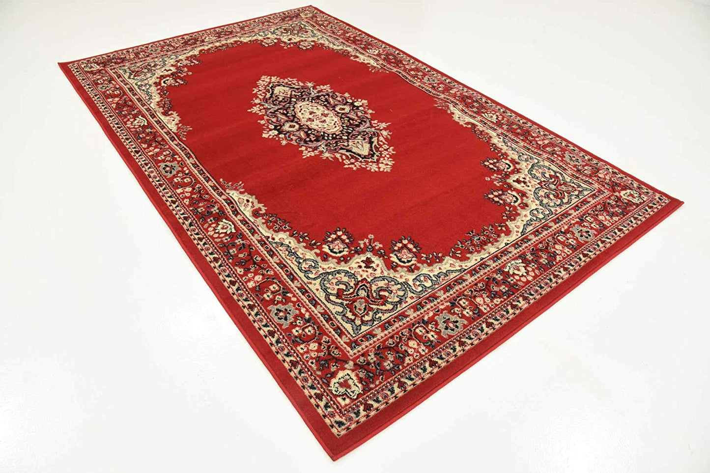 Traditional Red Soft Area Rug