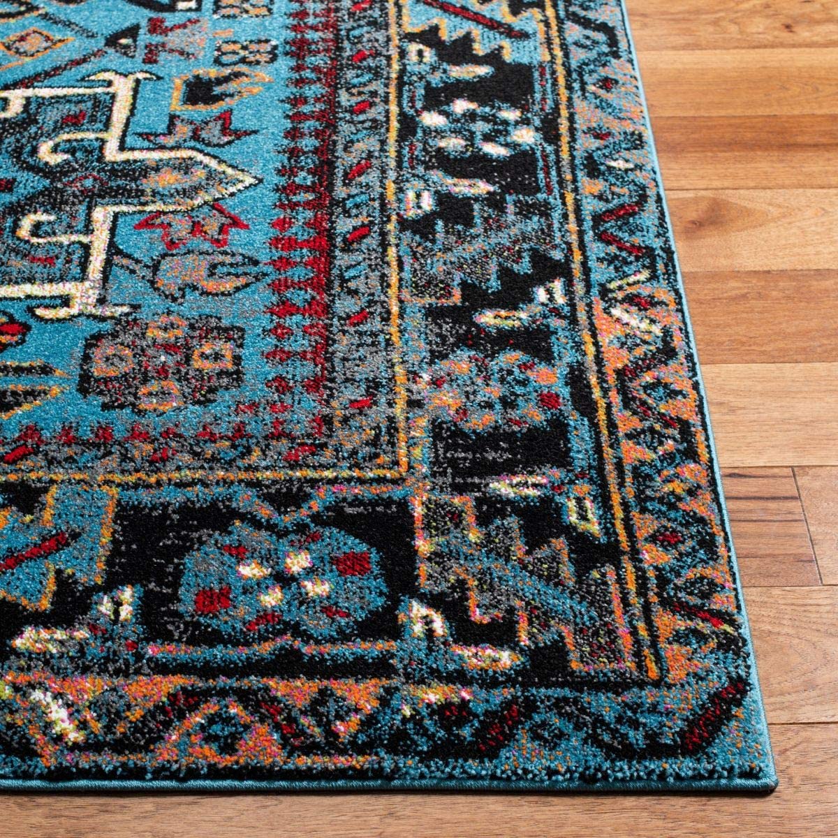 Oriental Persian Area Rug,  Square, Blue/Grey