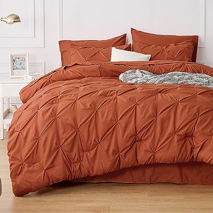 Queen Comforter Set - 7 Pieces, Bed in a Bag with Flat Sheet and Fitted Sheet, Pillowcases & Shams