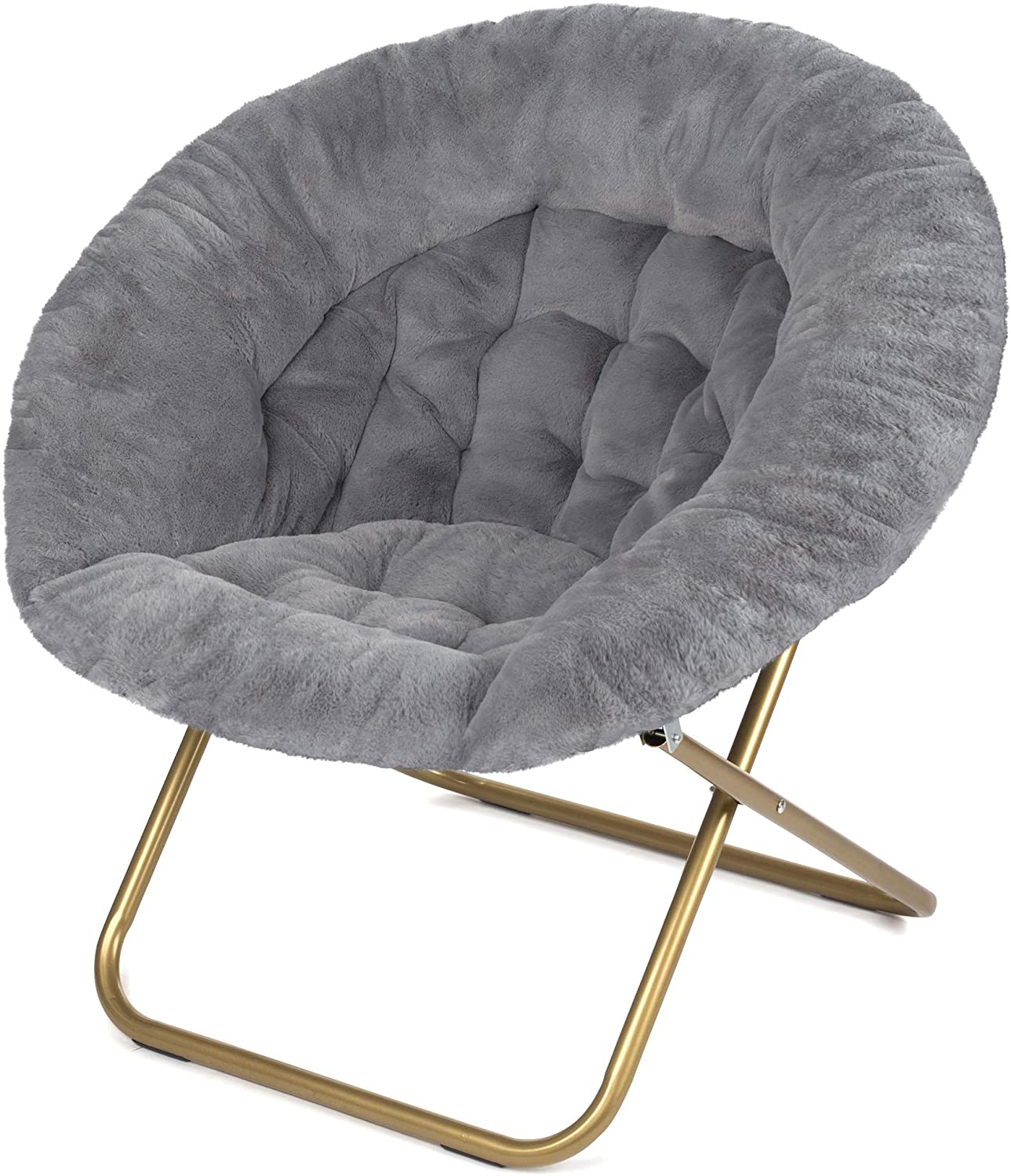 Cozy Faux Fur Saucer Chair for Bedroom/X-Large