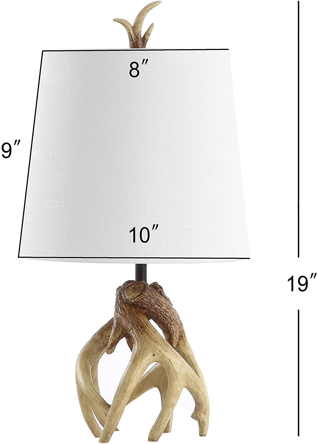 Vermont 19" Antler Resin LED Lamp Natural