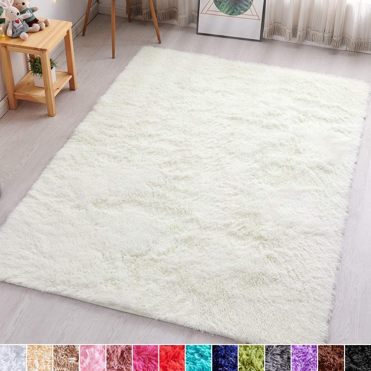 Velvet Indoor Fluffy Extra Comfy Soft Shag Area Rug