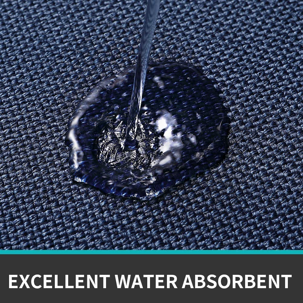 Non slip, washable, 2 PCS Woven Kitchen Rug Set of 2 - Khaki