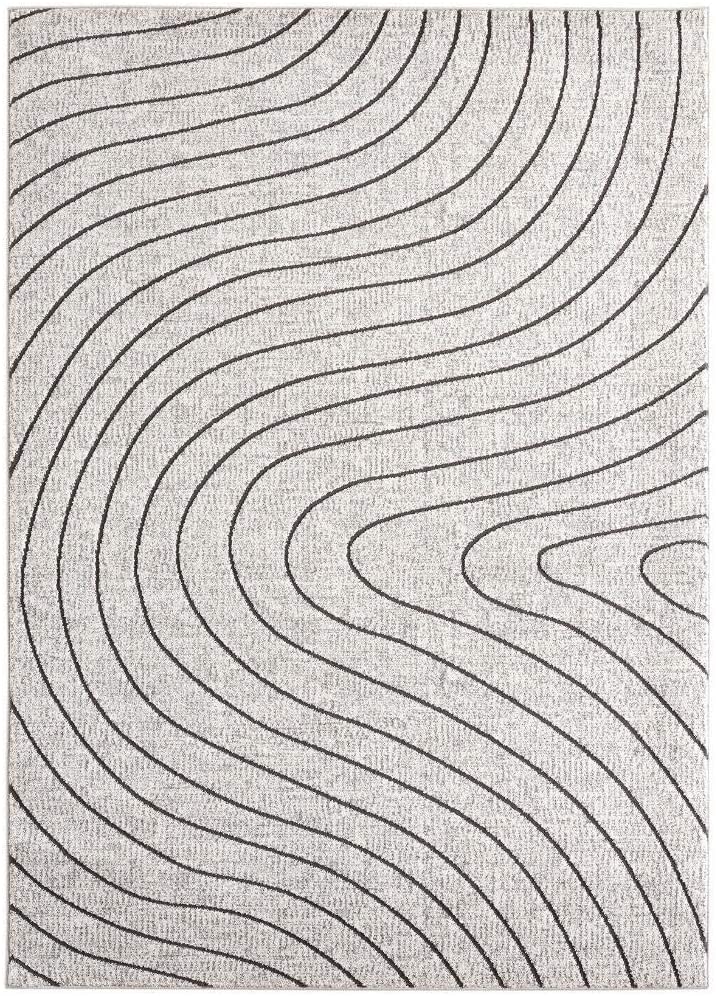 Serena Abstract Ivory Soft Area Rug