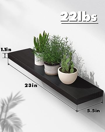 23inch White Bathroom Decor Floating Shelves for Laundry Room Organization, Books/Cat/Storage/Fake Plant Shelves,