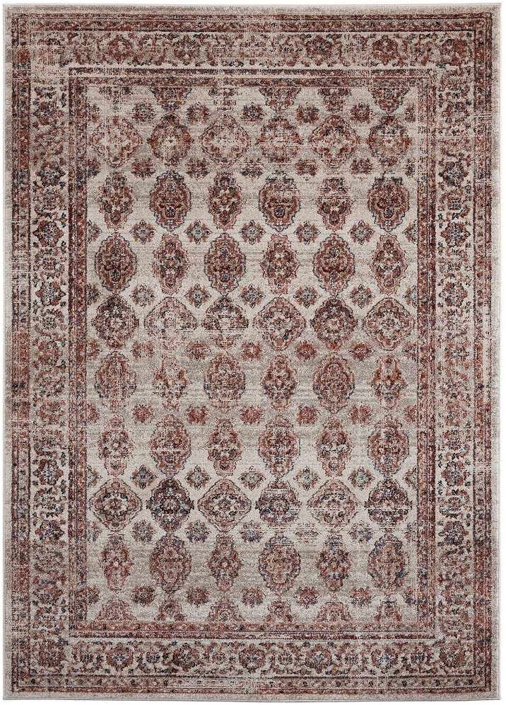 Waterloo Cream Oriental Soft Area Rug