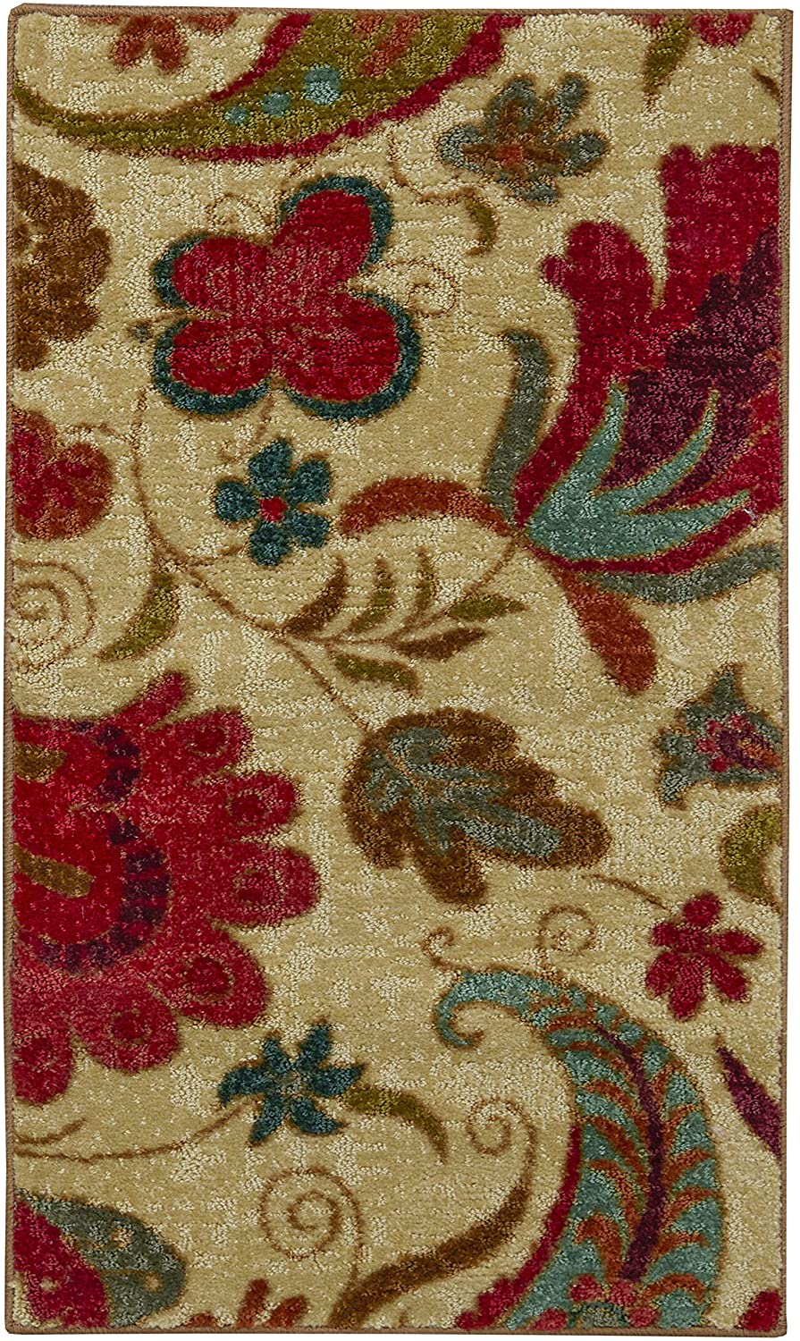 Acres Paisley Floral Soft Area Rug, Beige