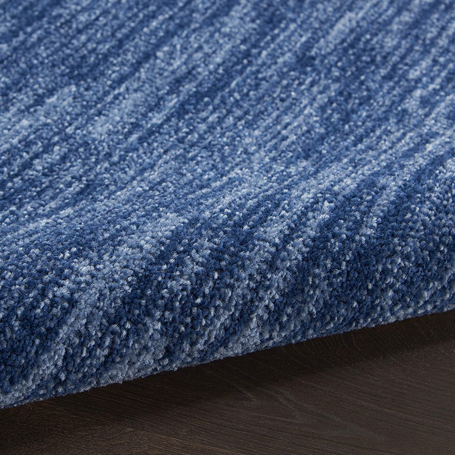 Solid Contemporary Navy Blue Indoor/Outdoor Area Rug