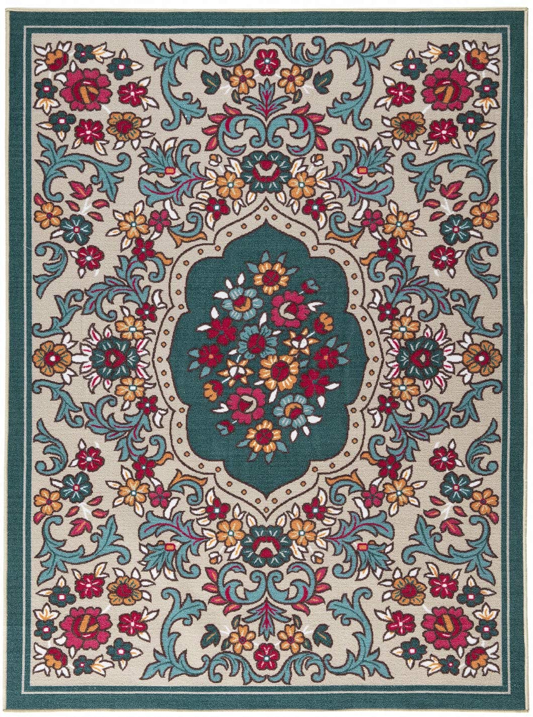 Moroccan Geometric Low Profile Pile Indoor Area Rugs Multi