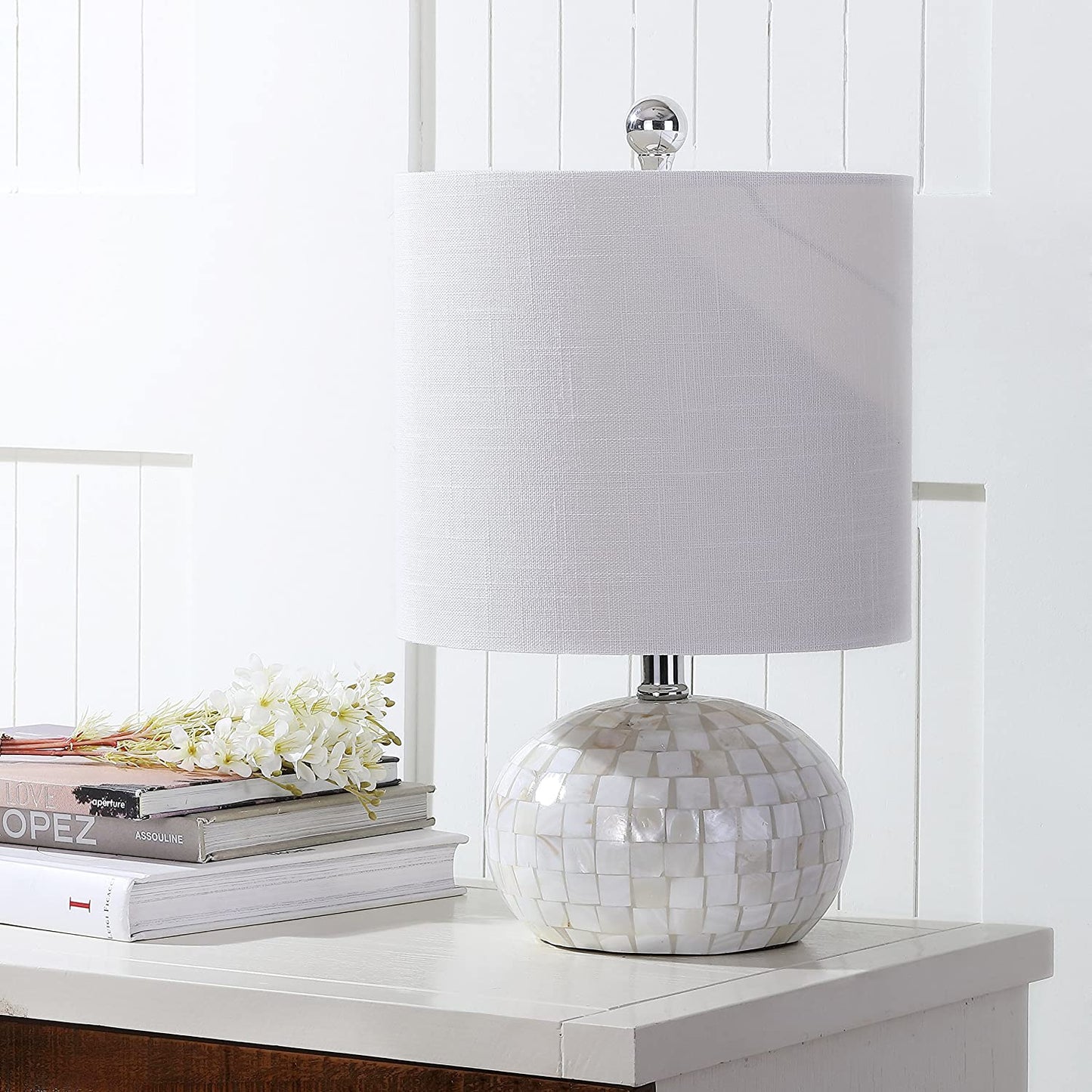 Wilson 16" Seashell LED Table Lamp White