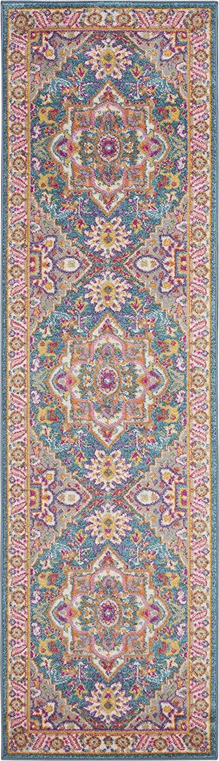 Persian Colorful Teal Multicolor Area Rug