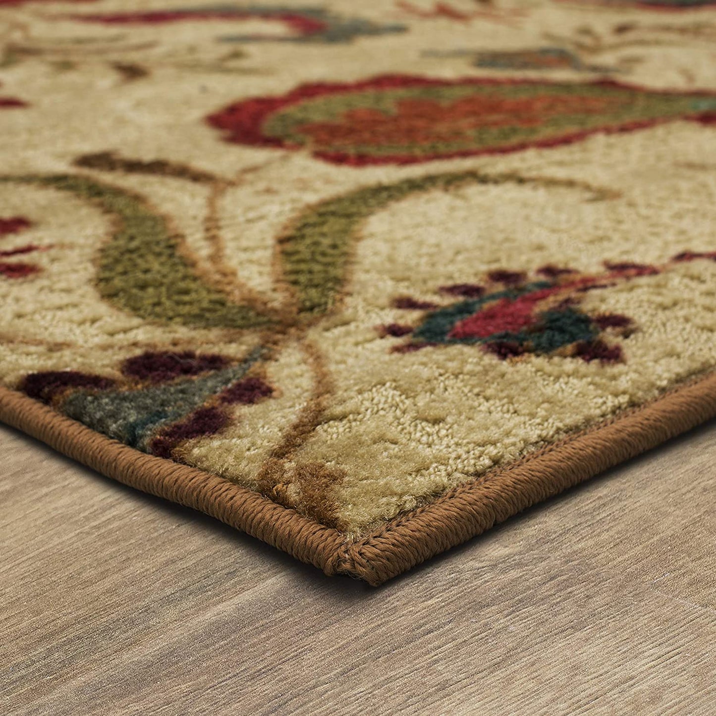 Acres Paisley Floral Soft Area Rug, Beige