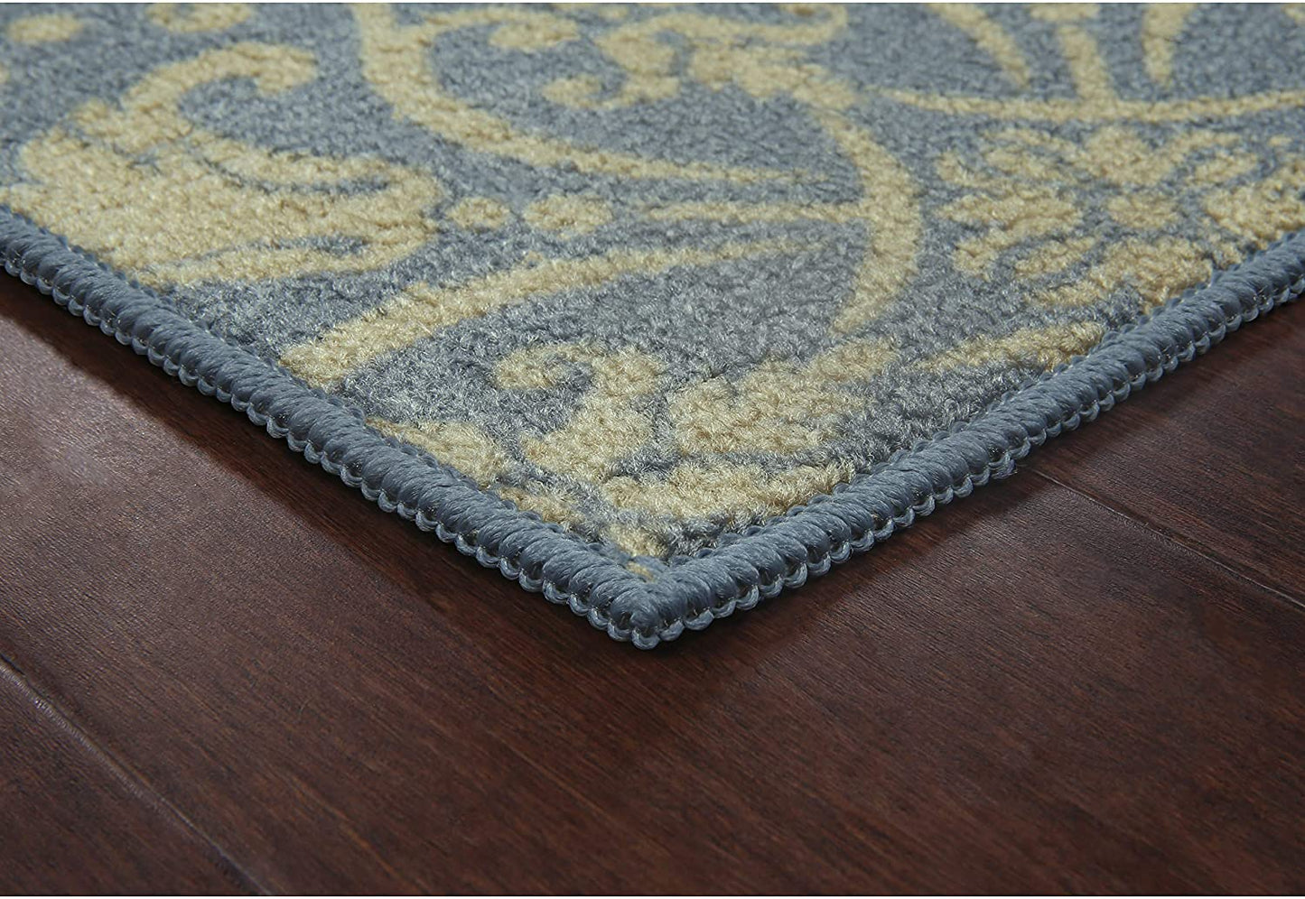 Maples Rugs  Non Skid Hallway Entry Rugs  Blue