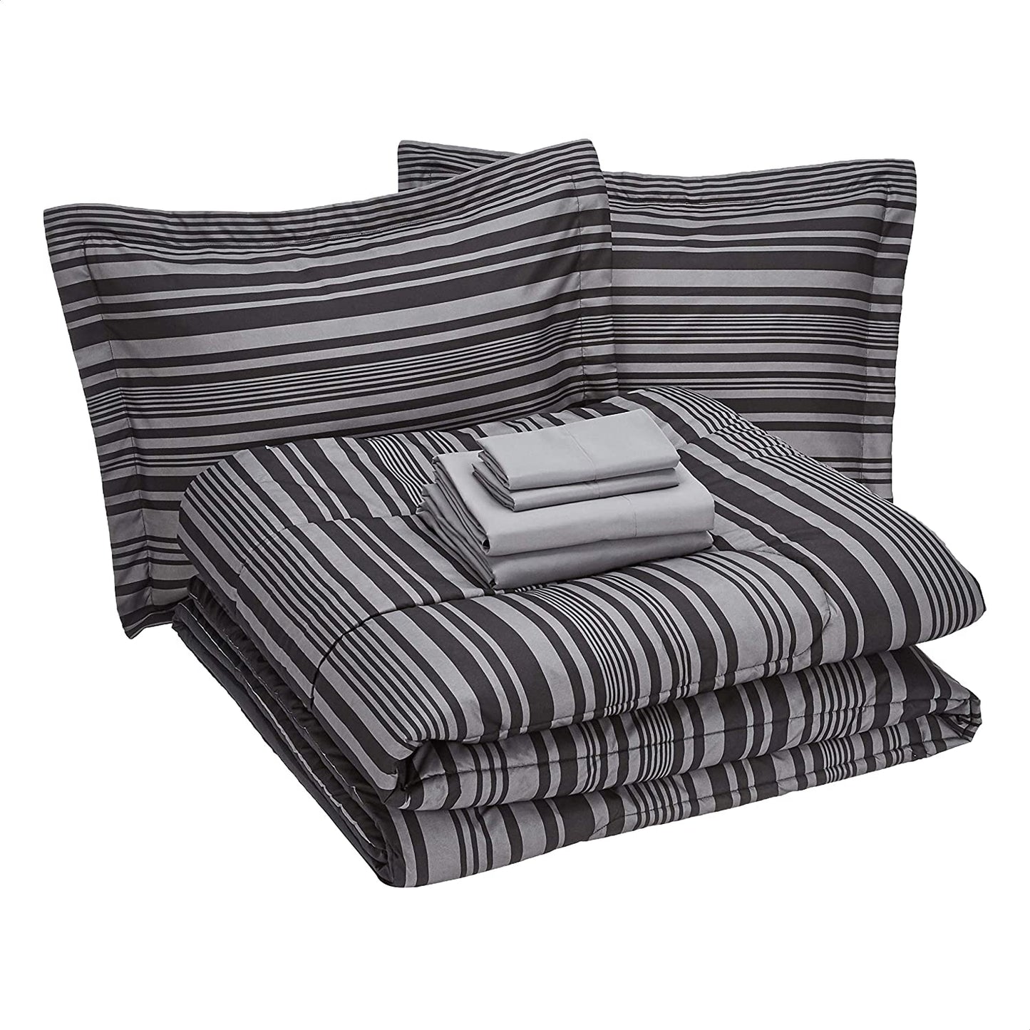 5-Piece Light-Weight Microfiber Bed-In-A-Bag Comforter Bedding Set