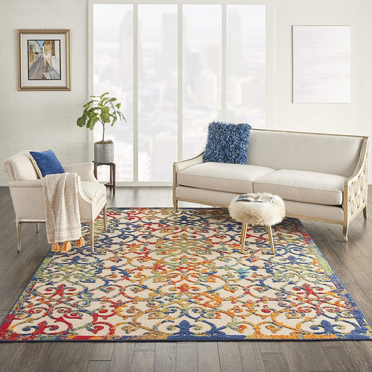 Multicolor Easy-Care Indoor-Outdoor Rug