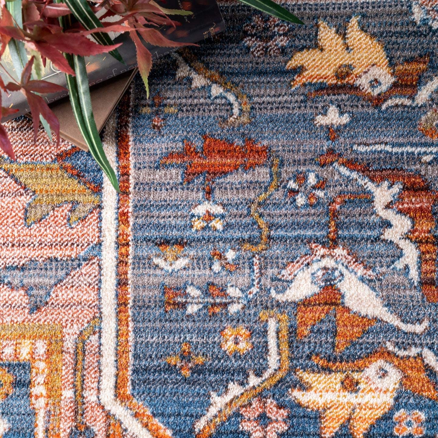 nuLOOM Ethel Medallion Fringe Area Rug, 5' x 7' 9", Rust