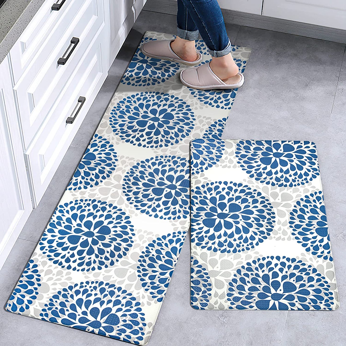 Kitchen Mats Cushioned Anti-Fatigue Floor Mat Waterproof [2 PCS]