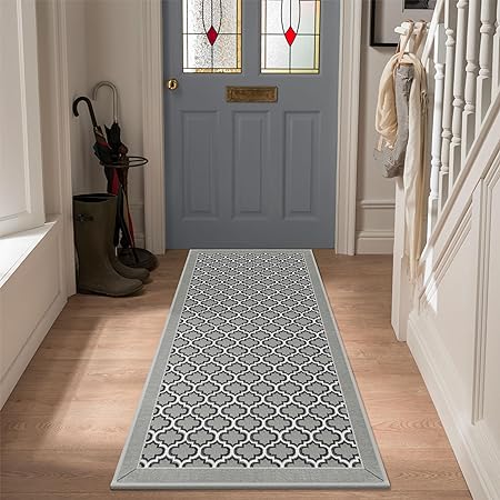 Washable Personalized Fall Door Mat, Grey