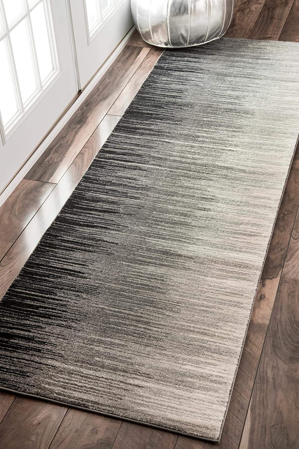 Lexie Ombre Area Rug,  Black