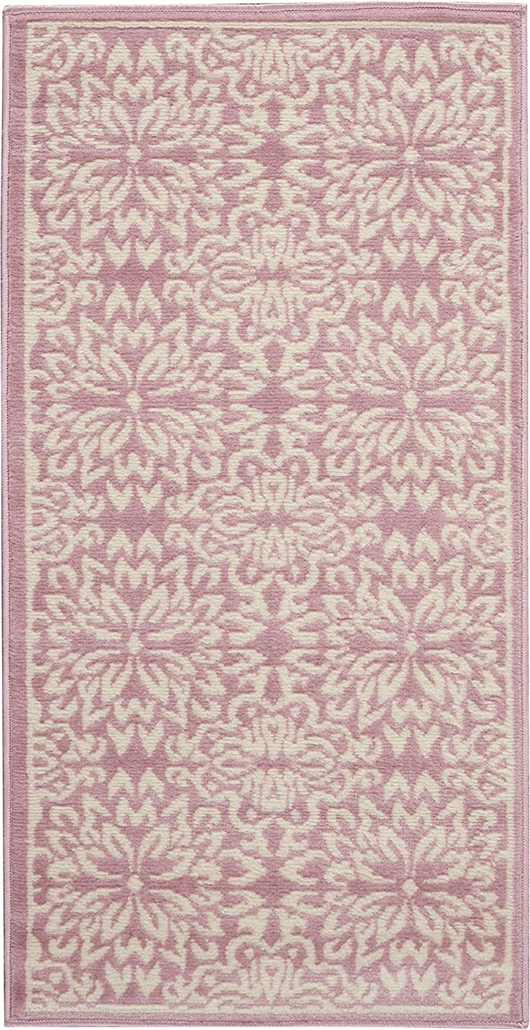 Transitional Floral Ivory/Pink Area Rug