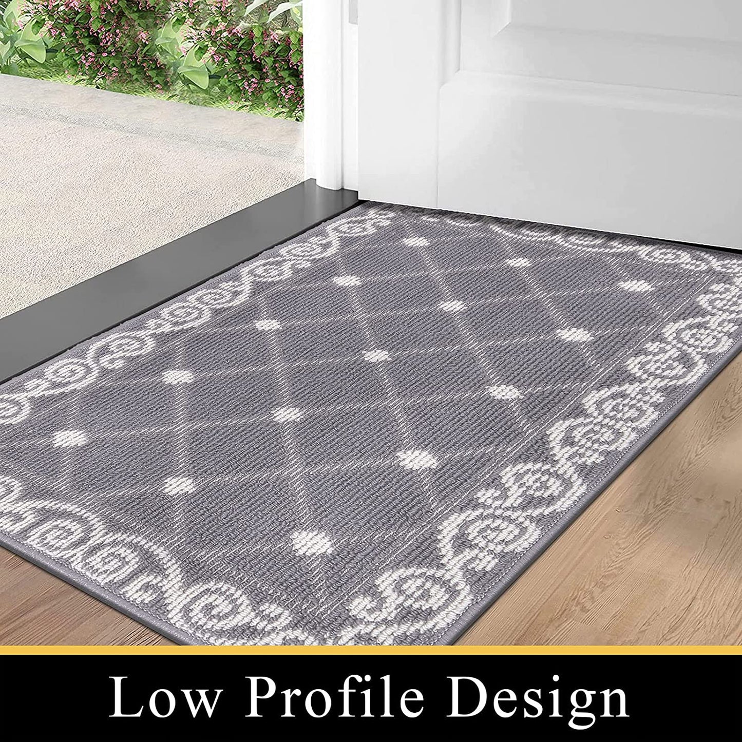 Washable Modern Kitchen Mat, Non Slip Entryway Rug, Entrance, Hallway, Bedroom, Kitchen and Laundry Room