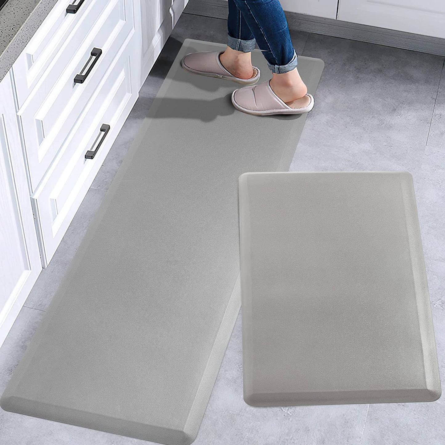 Kitchen Mats Cushioned Anti-Fatigue Floor Mat Waterproof [2 PCS]